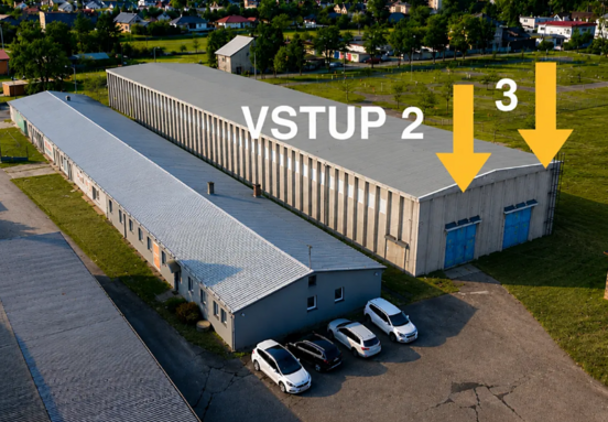 Warehouse Space for Rent – 300 m² and 1,470 m² – Navrátilova Street, Ostrava–Svinov